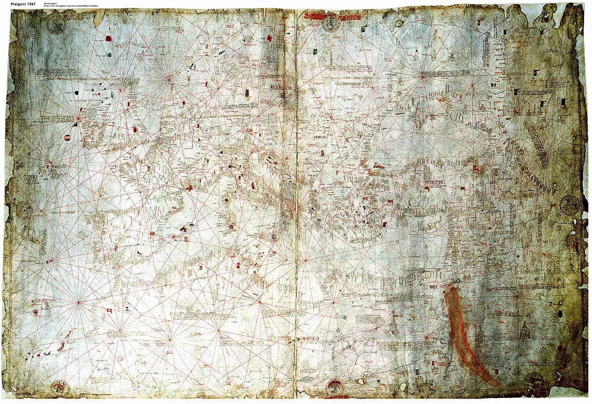 The complete nautical chart of the Pizzigani brothers (1367)